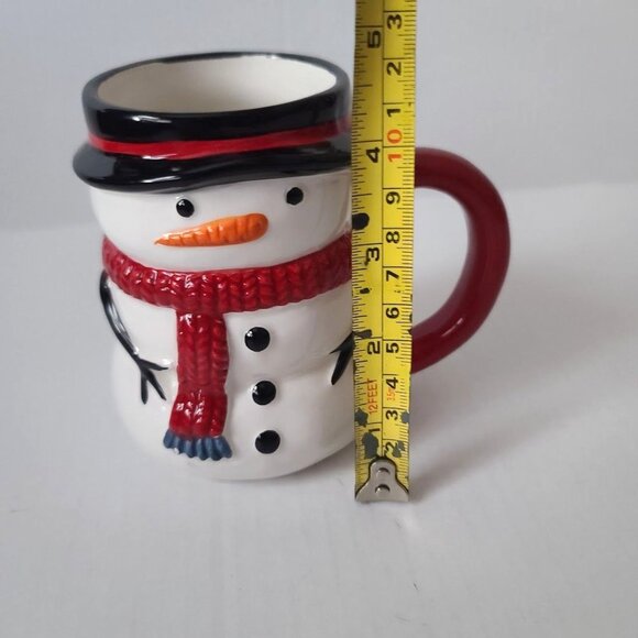 Target Threshold Snowman Mug Winter Red Scarf Seasonal Christmas 2020 NEW - Picture 4 of 5